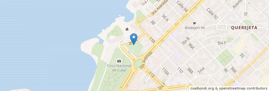 Mapa de ubicacion de La Cecilia en Cuba, L'Avana, Playa.
