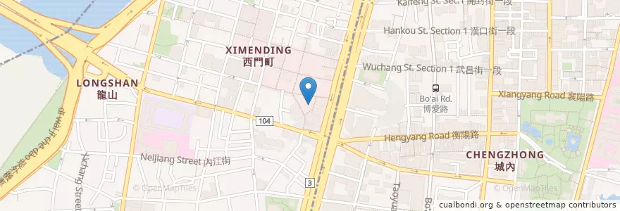 Mapa de ubicacion de 金軒排骨 en تایوان, 新北市, تایپه, 萬華區.
