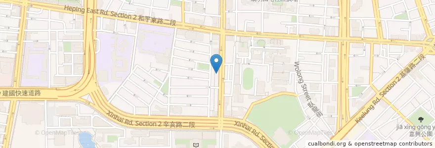Mapa de ubicacion de 點亮咖啡 en 타이완, 신베이 시, 타이베이시, 다안 구.