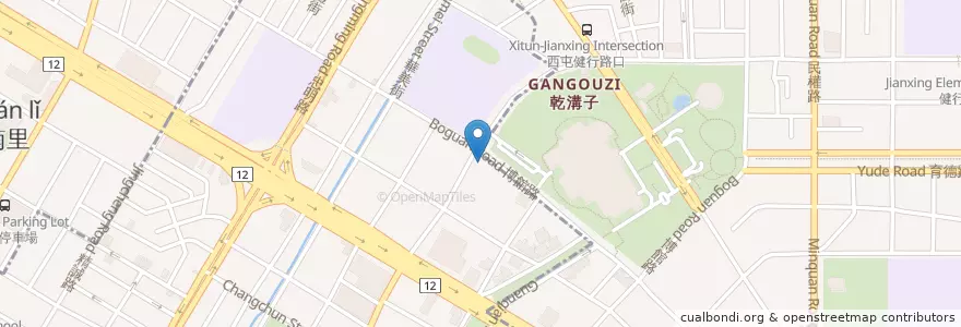 Mapa de ubicacion de 史提克先生牛排 en 臺灣, 臺中市, 西區.