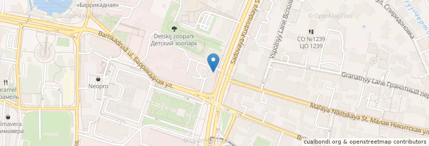 Mapa de ubicacion de Хлеб Насущный en Rusia, Distrito Federal Central, Москва, Distrito Administrativo Central, Пресненский Район.