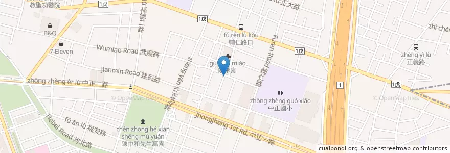 Mapa de ubicacion de 正昌鴨肉飯 en Tayvan, Kaohsiung, 苓雅區.