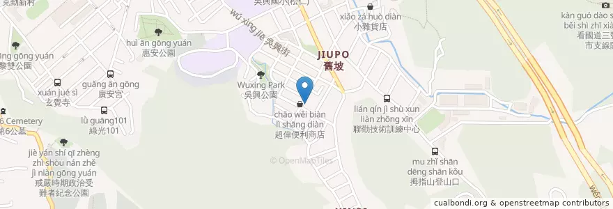 Mapa de ubicacion de 鈞饌早餐店 en Taiwan, Nuova Taipei, Taipei, Distretto Di Xinyi.