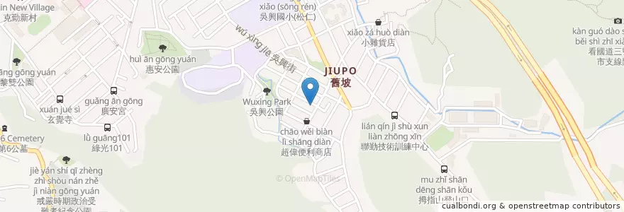 Mapa de ubicacion de 蚵仔之家 en 臺灣, 新北市, 臺北市, 信義區.