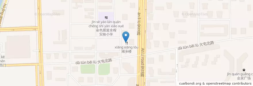 Mapa de ubicacion de 湘乡楼 en 중국, 베이징시, 허베이성, 朝阳区 / Chaoyang.