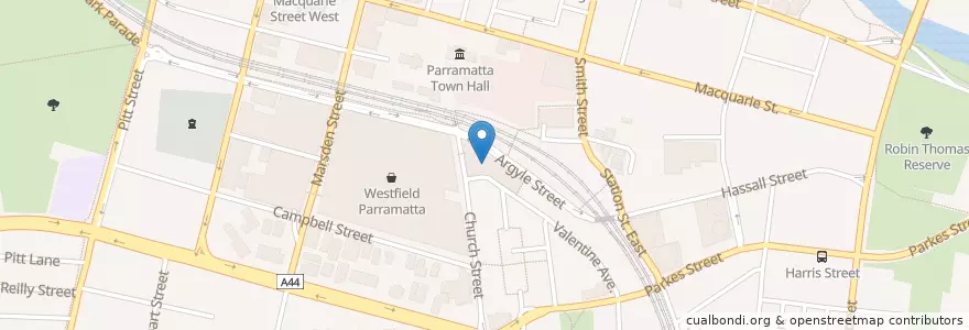Mapa de ubicacion de Event en Australië, Nieuw-Zuid-Wales, Sydney, City Of Parramatta Council.