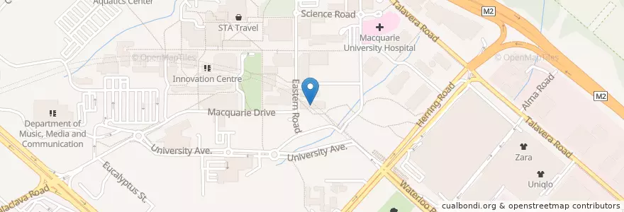 Mapa de ubicacion de Faculty of Business & Economics en Australien, Neusüdwales, Sydney, Council Of The City Of Ryde.
