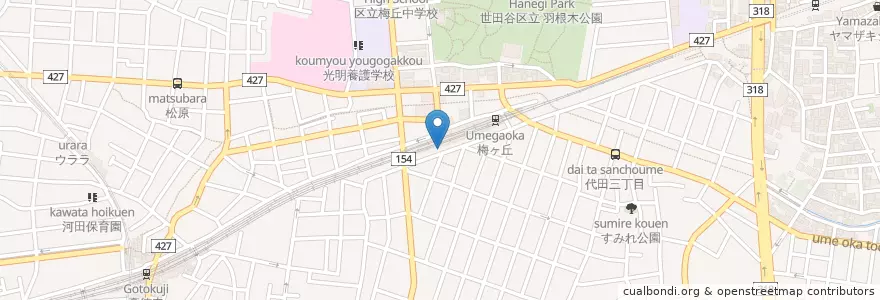Mapa de ubicacion de マクドナルド en Japan, Tokio, 世田谷区.