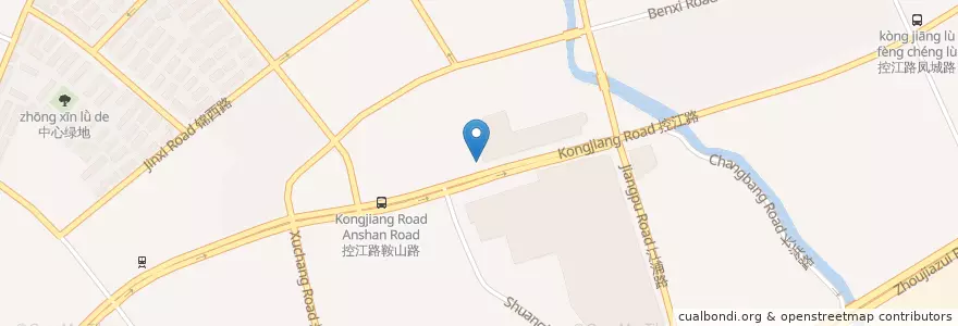 Mapa de ubicacion de 紫荆广场停车场（出入口） en China, Shanghai, Yangpu.