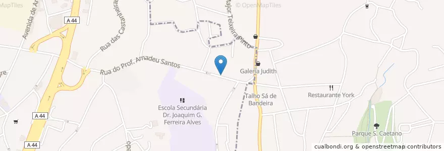 Mapa de ubicacion de Ponto Final en Portugal, Norte, Porto, Área Metropolitana Do Porto, Vila Nova De Gaia, Gulpilhares E Valadares, Mafamude E Vilar Do Paraíso.