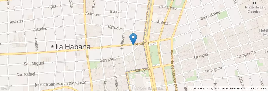 Mapa de ubicacion de CADECA en キューバ, La Habana, La Habana Vieja, Centro Habana.