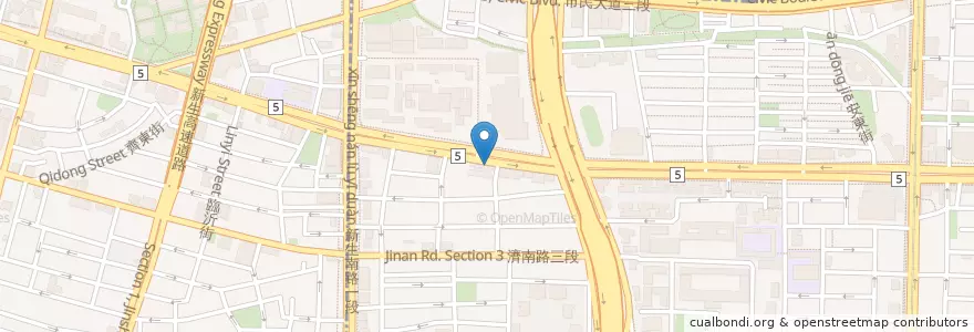 Mapa de ubicacion de 中崙諮商中心心理諮商所 en Тайвань, Новый Тайбэй, Тайбэй, Даань.