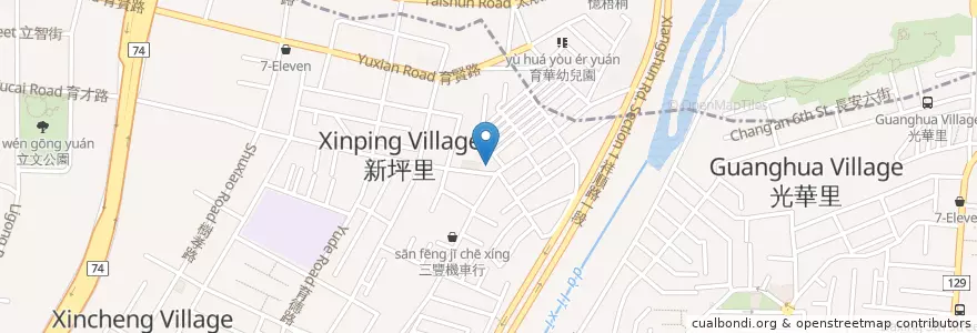 Mapa de ubicacion de 結善緣中西式早餐 en Tayvan, Taichung, 太平區.