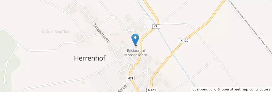 Mapa de ubicacion de Restaurant Morgensonne en Schweiz/Suisse/Svizzera/Svizra, Thurgau, Bezirk Kreuzlingen, Langrickenbach.