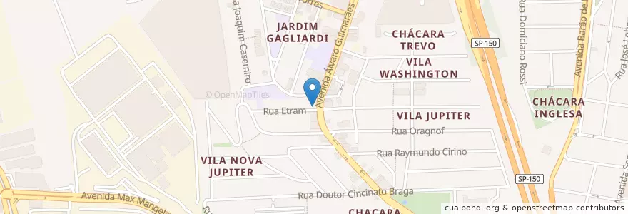 Mapa de ubicacion de Bar e Lanchonete Rei da Bahia en Brazilië, Regio Zuidoost, São Paulo, Região Geográfica Intermediária De São Paulo, Região Metropolitana De São Paulo, Região Imediata De São Paulo, São Bernardo Do Campo.