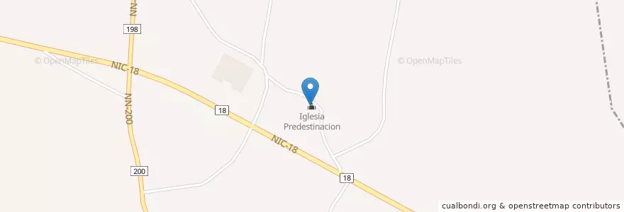 Mapa de ubicacion de Iglesia Predestinacion en ニカラグア, マサヤ県, Nandasmo (Muncipio).