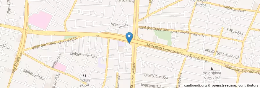 Mapa de ubicacion de موسسه اعتباری فرشتگان en 이란, 테헤란, شهرستان تهران, 테헤란, بخش مرکزی شهرستان تهران.