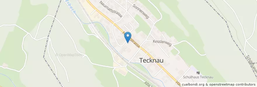 Mapa de ubicacion de Tecknau en İsviçre, Basel-Landschaft, Bezirk Sissach, Tecknau.