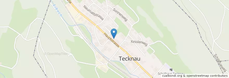 Mapa de ubicacion de Restaurant Post en Schweiz, Basel-Landschaft, Bezirk Sissach, Tecknau.