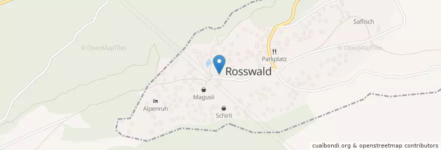 Mapa de ubicacion de Rosswald en Zwitserland, Valais/Wallis, Brig, Termen.