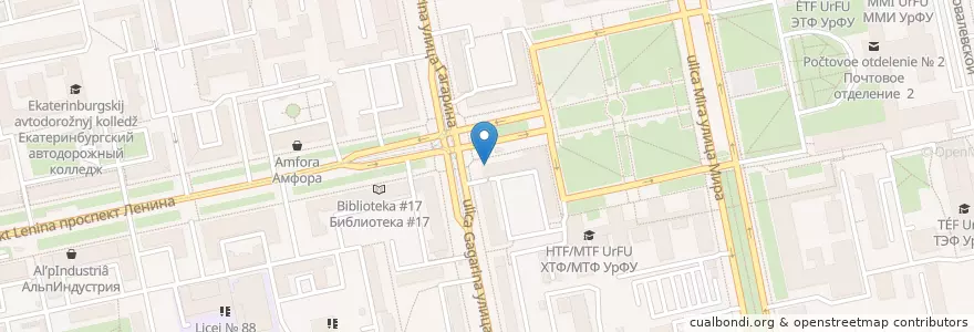 Mapa de ubicacion de Благодар en Rusland, Уральский Федеральный Округ, Свердловская Область, Городской Округ Екатеринбург.