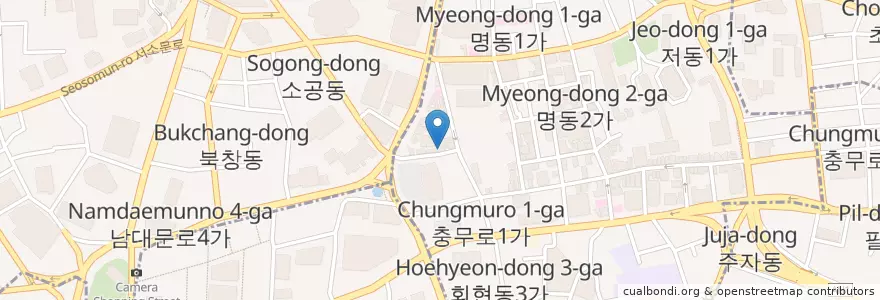 Mapa de ubicacion de 一品香 en 韩国/南韓, 首尔, 中區.