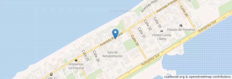 Mapa de ubicacion de Terracita's Café en 쿠바, Matanzas, Cárdenas, Varadero.
