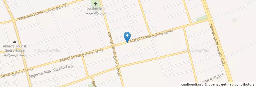 Mapa de ubicacion de کارواش en 伊朗, استان کرمان, شهرستان بم, بخش مرکزی شهرستان بم, بم.