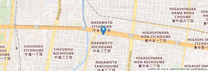 Mapa de ubicacion de MAX PARKING24 緑橋駐車場 en Japon, Préfecture D'Osaka, 大阪市, 城東区.
