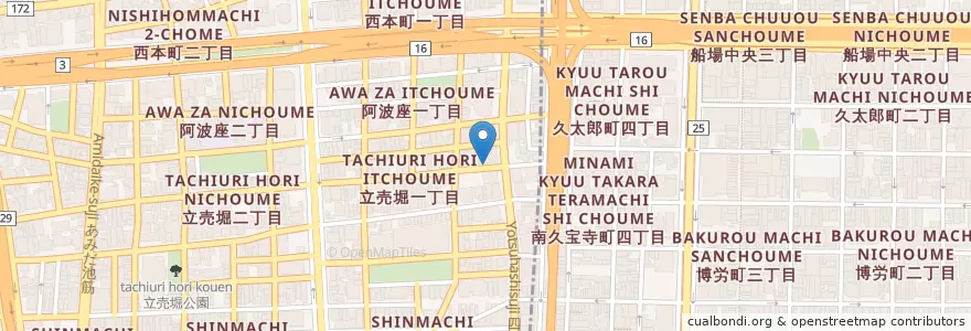 Mapa de ubicacion de トラストパーク立売堀 en Japan, 大阪府, Osaka, 西区.