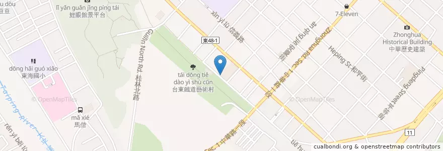 Mapa de ubicacion de Mister Donut en 臺灣, 臺灣省, 臺東縣, 臺東市.