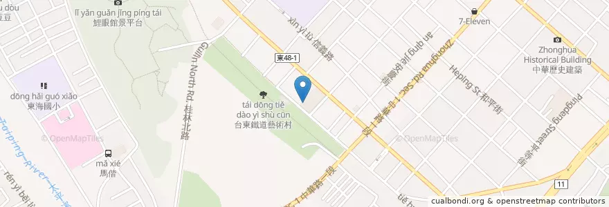 Mapa de ubicacion de Cold Stone en 台湾, 台湾省, 台東県, 台東市.
