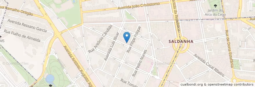 Mapa de ubicacion de Paquiderme en Portugal, Aire Métropolitaine De Lisbonne, Lisbonne, Grande Lisboa, Lisbonne, Avenidas Novas.