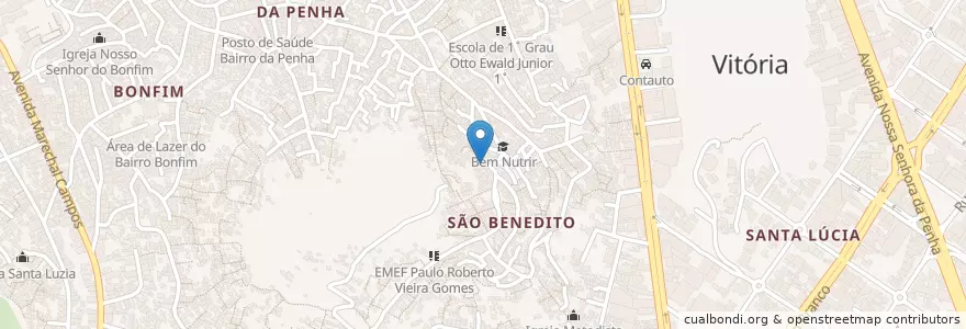 Mapa de ubicacion de Bar do Alemão en ブラジル, 南東部地域, エスピリト サント, Região Geográfica Intermediária De Vitória, ヴィトーリア, Região Metropolitana Da Grande Vitória, Microrregião Vitória.