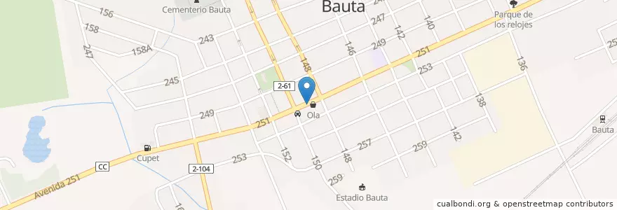 Mapa de ubicacion de Sancho en 쿠바, Artemisa, Bauta, Ciudad De Bauta.