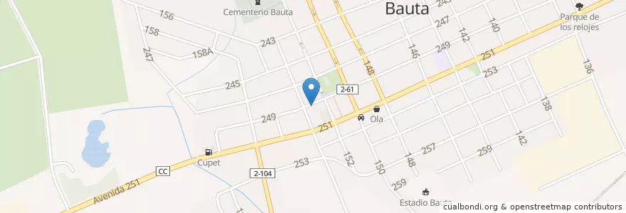 Mapa de ubicacion de Pica Pica en Küba, Artemisa, Bauta, Ciudad De Bauta.