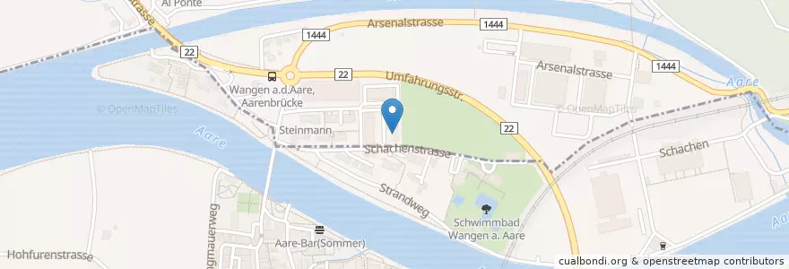 Mapa de ubicacion de Tierarzt Stadthof en Schweiz/Suisse/Svizzera/Svizra, Bern/Berne, Verwaltungsregion Emmental-Oberaargau, Verwaltungskreis Oberaargau, Wiedlisbach.