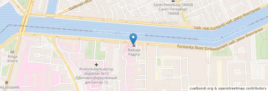 Mapa de ubicacion de Радуга en Rusland, Северо-Западный Федеральный Округ, Oblast Leningrad, Sint-Petersburg, Адмиралтейский Район.