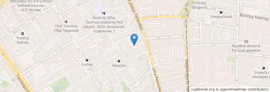 Mapa de ubicacion de Петровка 15 en Rusland, Centraal Federaal District, Moskou, Центральный Административный Округ, Тверской Район.