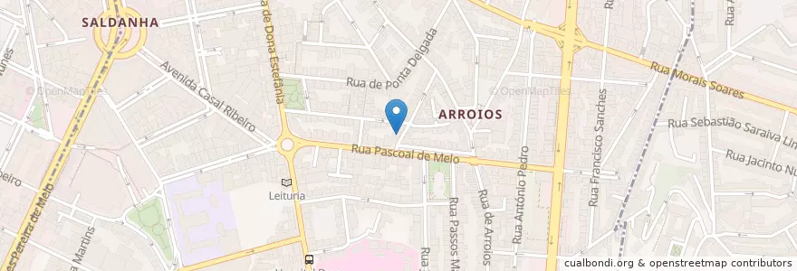 Mapa de ubicacion de Maxi-Serve en Portugal, Área Metropolitana De Lisboa, Lissabon, Grande Lisboa, Lissabon, Arroios.