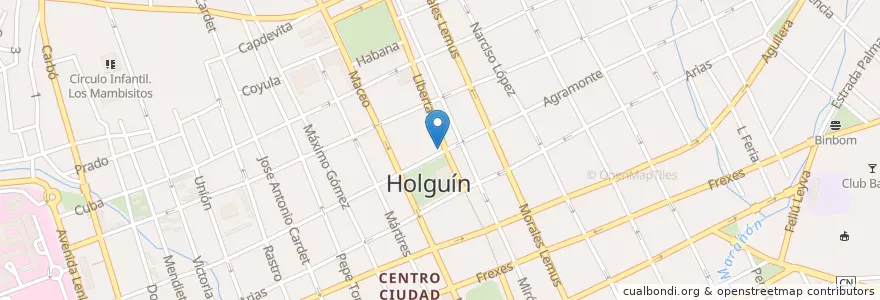 Mapa de ubicacion de Iglesia los Amigos en كوبا, Holguín, Holguín.