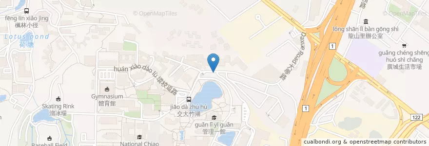 Mapa de ubicacion de 交通大學(大學路) en 타이완, 타이완성, 신주시, 둥구.