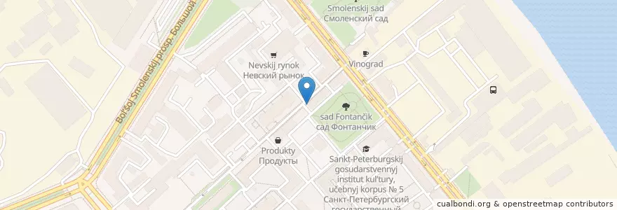 Mapa de ubicacion de Олимпикс en Rusland, Северо-Западный Федеральный Округ, Oblast Leningrad, Sint-Petersburg, Невский Район, Округ Невская Застава.