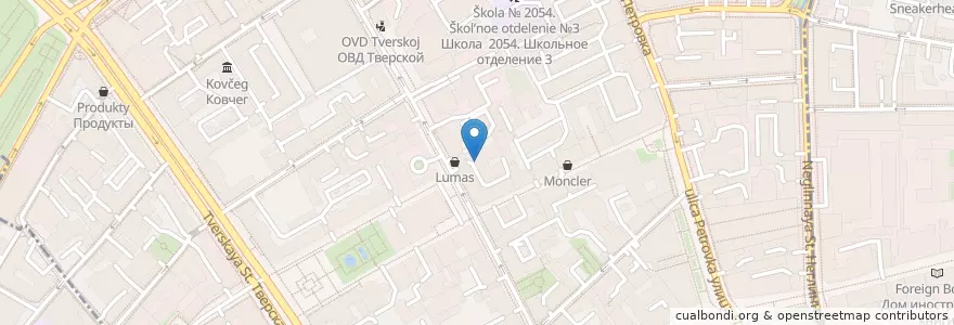 Mapa de ubicacion de Аксон en Russland, Föderationskreis Zentralrussland, Moskau, Zentraler Verwaltungsbezirk, Тверской Район.