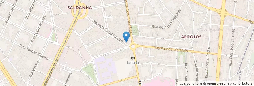 Mapa de ubicacion de Taska da Avenida en Portugal, Área Metropolitana De Lisboa, Lisboa, Grande Lisboa, Lisboa, Arroios.