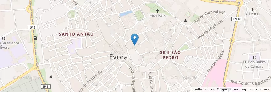 Mapa de ubicacion de Momentos en ポルトガル, Alentejo, Alentejo Central, Évora, Évora, Bacelo E Senhora Da Saúde, Évora.