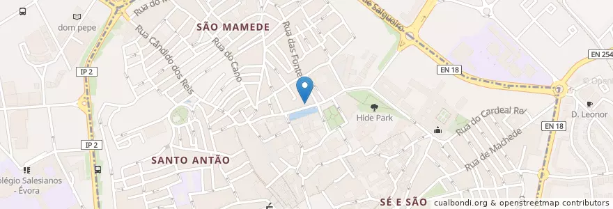 Mapa de ubicacion de Escola de Condução Diana en ポルトガル, Alentejo, Alentejo Central, Évora, Évora, Bacelo E Senhora Da Saúde, Évora.