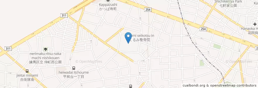 Mapa de ubicacion de 金乗院 en Japan, Tokio, 練馬区.