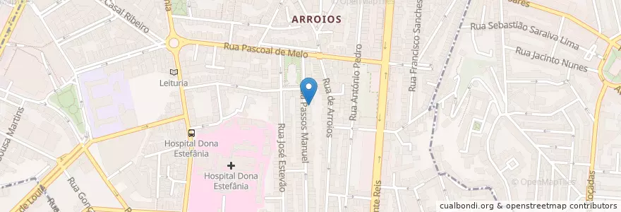 Mapa de ubicacion de Pirâmide El Pacha en Portugal, Área Metropolitana De Lisboa, Lisboa, Grande Lisboa, Lisboa, Arroios.