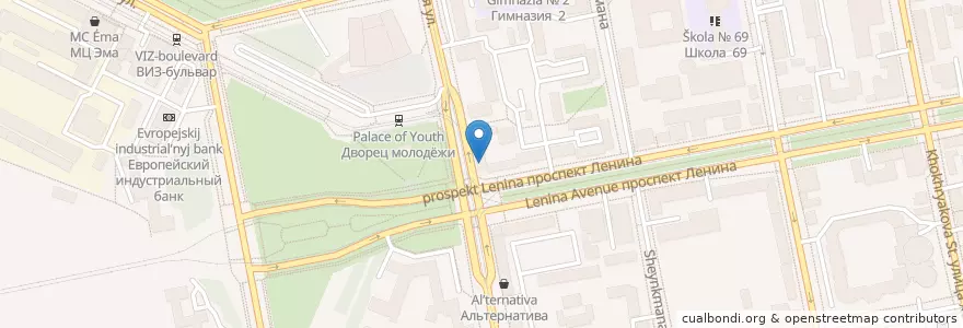 Mapa de ubicacion de 5BAR en Russia, Уральский Федеральный Округ, Свердловская Область, Городской Округ Екатеринбург.